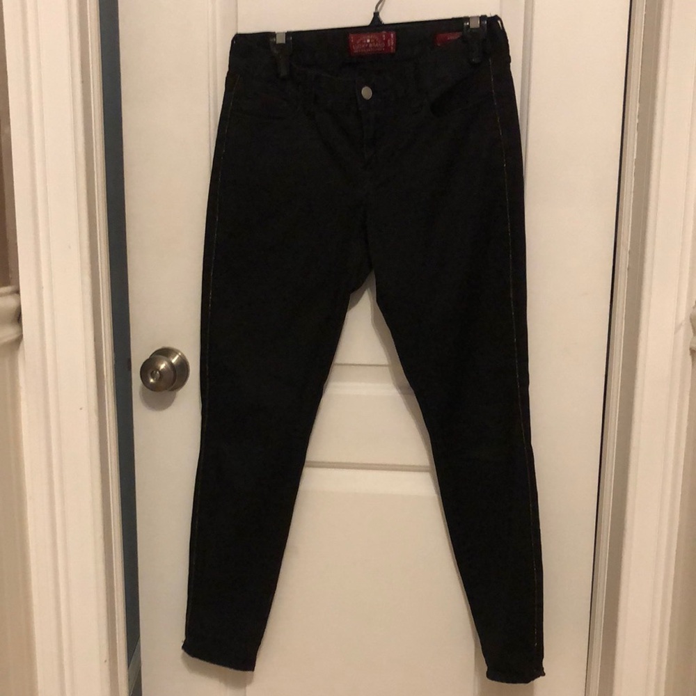 Lucky Brand 🍀 Black Skinny Jeans with Gold Trim